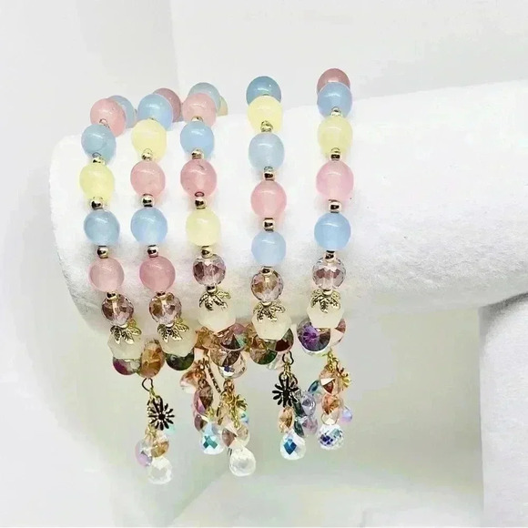 Flower Charm Crystal Bracelet - Picture 11 of 11